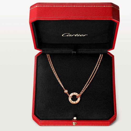 car Love Necklace With 2 Diamonds