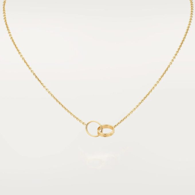 car Love Necklace Interlocking 2 Circles Necklace - Image 2