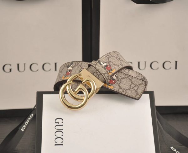 3-color  double G Mickey Mouse print belt
