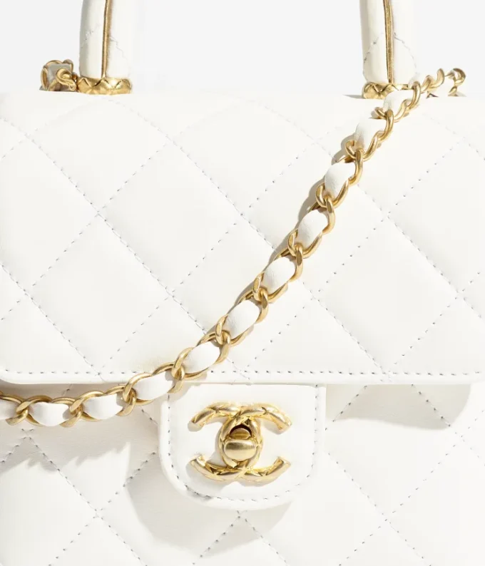 MINI FLAP BAG WITH TOP HANDLE - Image 3