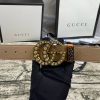 4 Colors  double-G rhinestone double-sided lychee pattern belt