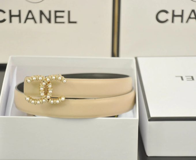 6 color  double C pearl rhinestone belt - Image 5