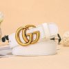 5 Colors Fashion Double G Letter Ladies Leather Belt