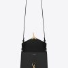 Y Cassandra Mini Top Handle Bag in Box Leather