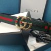 4 Colors Fashion Stripe Double G Ladies Leather Belt