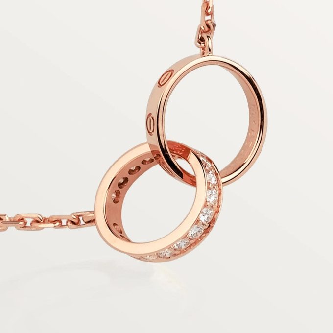 car Love Necklace Interlocking 2 Circles Necklace - Image 16