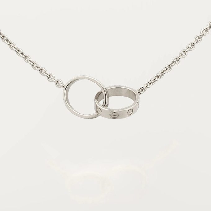 car Love Necklace Interlocking 2 Circles Necklace - Image 8