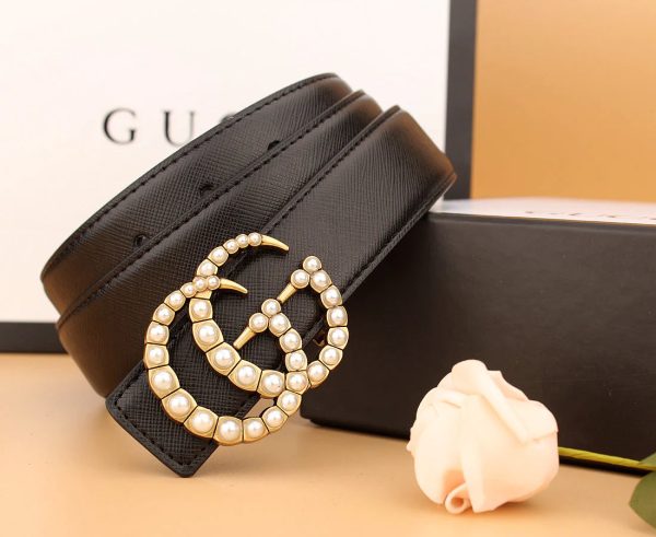 2 styles of  double G pearl belt