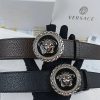 4 Colors Trendy Round Buckle Leather Belt