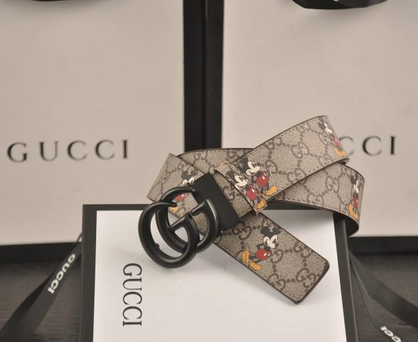 3-color  double G Mickey Mouse print belt