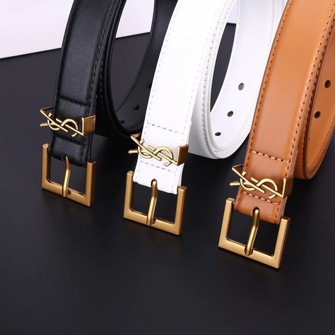 3 Colors Fashion Alphabet Buckle Ladies Leather Belt - Image 6