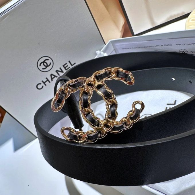 Fashion Double C Letter Ladies Leather Belt - Image 4