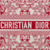 MEDIUM D BOOK TOTE White and Red D Bandana Embroidery (36 x 27.5 x 16.5 cm)