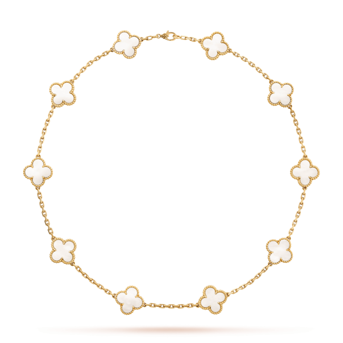 Inspired VA Sweet Vintage Alhambra Clover Leaf Necklace-10 Motifs - Image 6