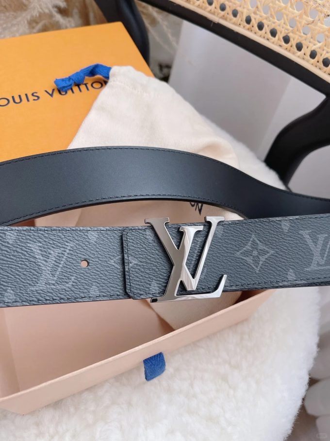 Classic black monogram silver buckle belt - Image 2