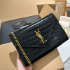 Y Uptown Leather Clutch  White