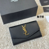 Y Uptown Leather Clutch  White