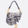 CD SADDLE BAG Blue Toile de Jouy Embroidery Reference: M0446CTDT_M808