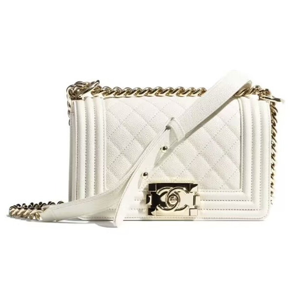 BOY CC SMALL HANDBAG CAVIAR LEATHER 20.5 CM