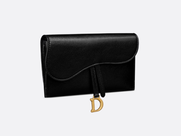 D Saddle Wallet in Goatskin Queen Mint