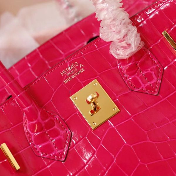 H Birkin 25, 30, 35  Electric Shiny Niloticus Crocodile gold Hardware
