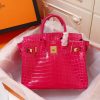 H Birkin 25, 30, 35  Electric Shiny Niloticus Crocodile gold Hardware