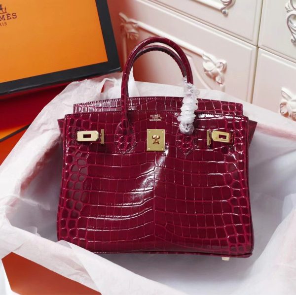 H Birkin 25, 30, 35  Electric Shiny Niloticus Crocodile gold Hardware