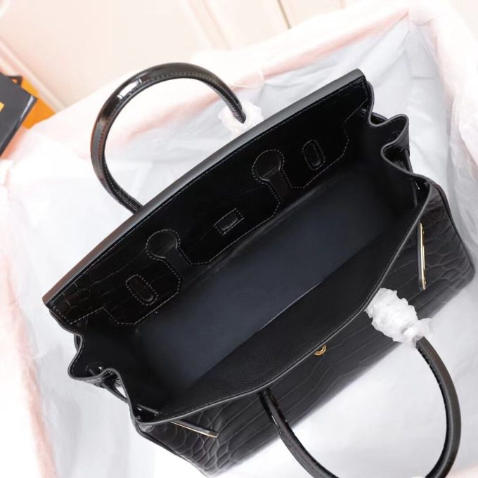 H Birkin 25, 30, 35  Electric Shiny Niloticus Crocodile gold Hardware - Image 25