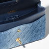 CC CLASSIC 11.12 HANDBAG Washed Denim & Gold-Tone Metal Blue size: 15.5 ?? 25.5 ?? 6.5 cm