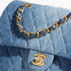 CC CLASSIC 11.12 HANDBAG Washed Denim & Gold-Tone Metal Blue size: 15.5 ?? 25.5 ?? 6.5 cm