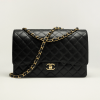 CC MAXI CLASSIC HANDBAG Grained Calfskin & Gold-Tone Metal Black
