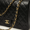 CC MAXI CLASSIC HANDBAG Grained Calfskin & Gold-Tone Metal Black