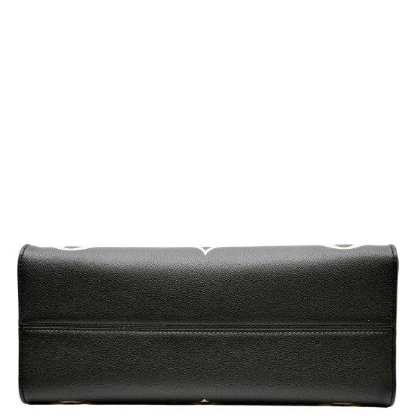 LOUIS Onthego GM Giant Monogram Leather Tote Bag Black/white size: 41 cm