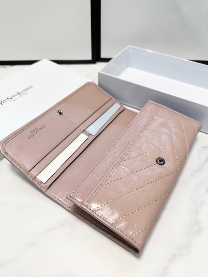 Y new arrival women wallet pink size: 19*10 cm - Image 5