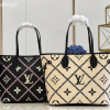 Louis Neverfull MM Monogram Empriente Cream/Black size:31*28*14 cm