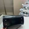 cc Calfskin Charms Medium Deauville Tote Black