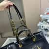 cc Calfskin Charms Medium Deauville Tote Black