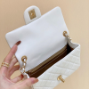 Cc Flap Bag Pearl Crush White lambskin size: 20 cm