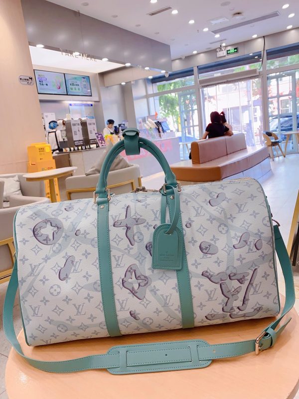Louis N50069 KEEPALL BANDOULI??RE 50 Damier Salt bag size: 50*29*23 cm