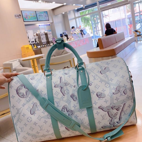 Louis N50069 KEEPALL BANDOULI??RE 50 Damier Salt bag size: 50*29*23 cm