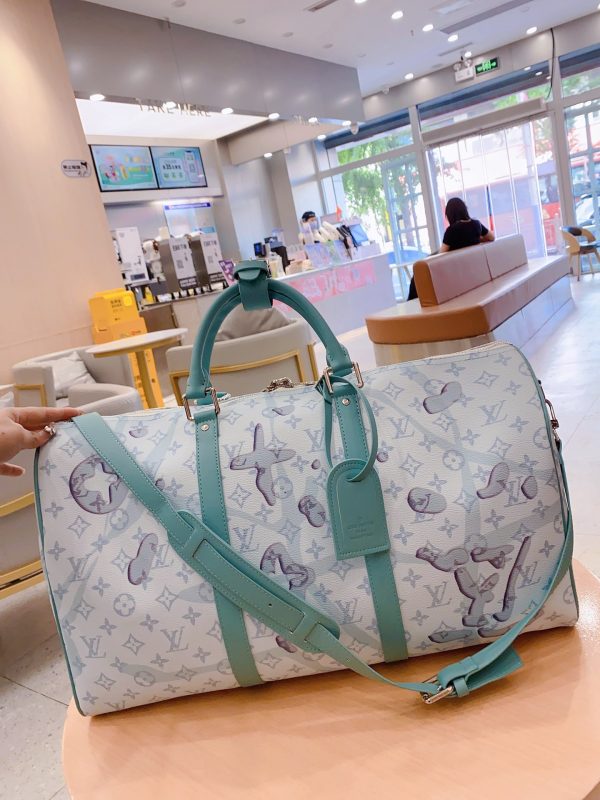 Louis N50069 KEEPALL BANDOULI??RE 50 Damier Salt bag size: 50*29*23 cm
