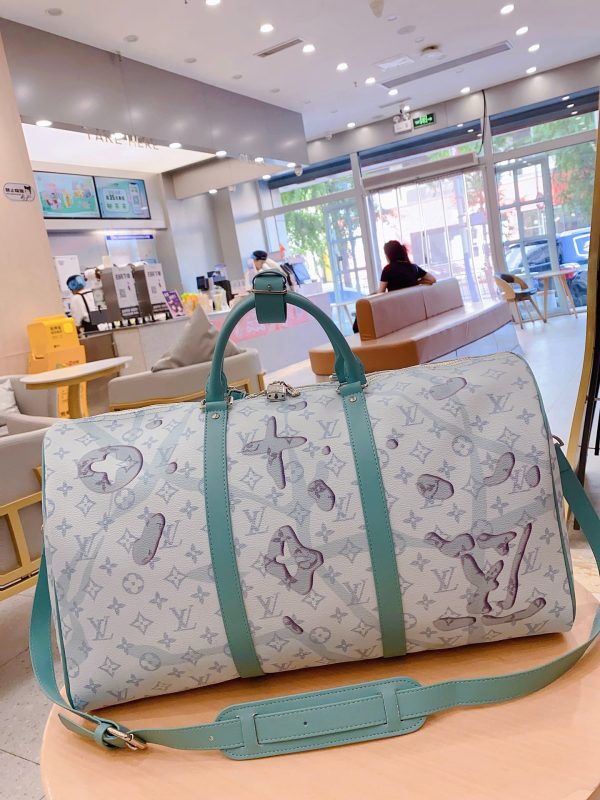 Louis N50069 KEEPALL BANDOULI??RE 50 Damier Salt bag size: 50*29*23 cm