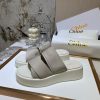 Embroidery Woven Belt Thick Bottom Sandals