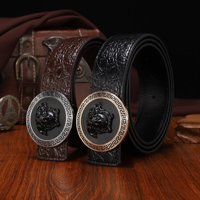 Medusa Biggie Leather Belt - Image 2