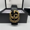 GG  Printed Letter Leather Belt