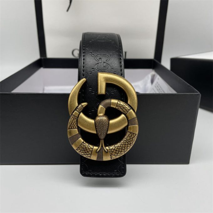 GG  Printed Letter Leather Belt - Image 5