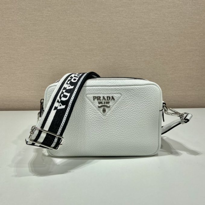 Pra Bag With Shoulder Strap White For Women, Women's Bags 8.6in/22cm 1BH082_2DKV_F0009_V_3OM - Image 7