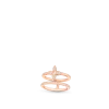 Idylle Blossom Rose Gold and Diamond Double Row Ring
