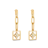 B Blossom Yellow Gold, White Mother-of-Pearl and Diamond Earrings
