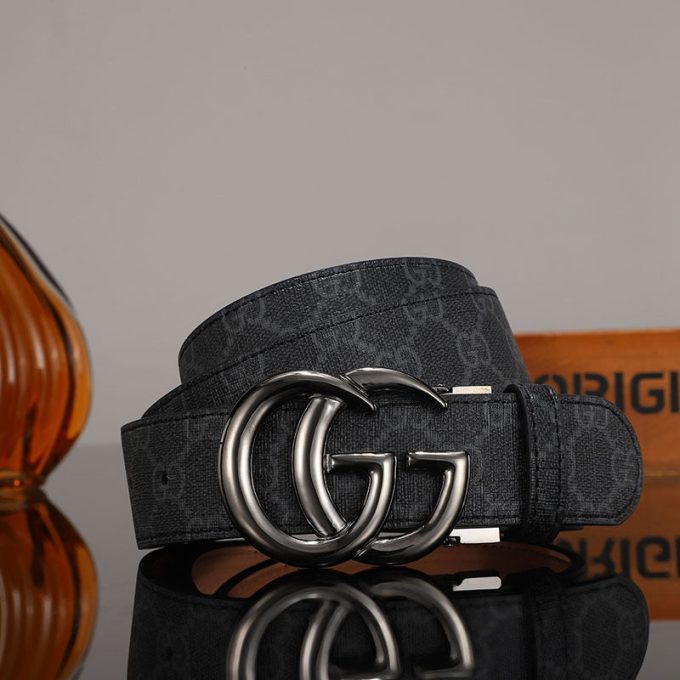 3 Colors  printed letter leather belt - Image 3